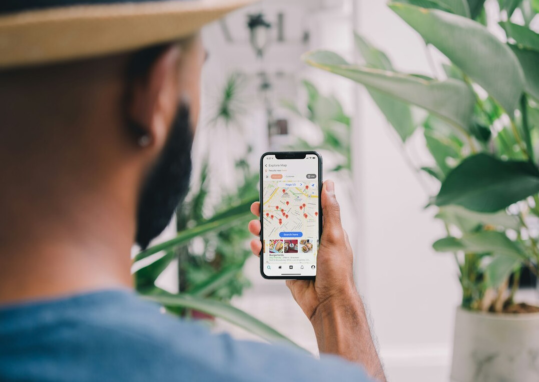 person using insurance app on phone