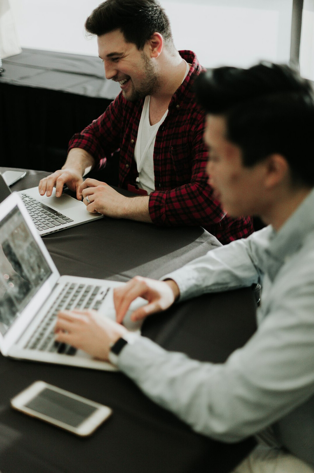 software developers coding together